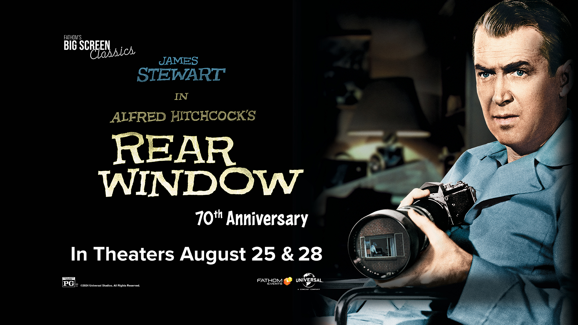 Fathom Events & Universal Pictures Bring  “Rear Window,” Back to Theaters Nationwide in Celebration of its 70TH Anniversary – August 25 & 28